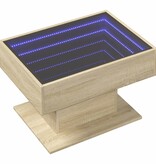 VidaXL Salontafel met LED 70x50x45 cm bewerkt hout sonoma eikenkleurig