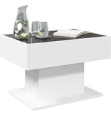 VidaXL Salontafel met LED 70x50x45 cm bewerkt hout wit
