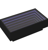 VidaXL Salontafel met LED 90x50x30 cm bewerkt hout zwart