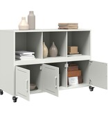 VidaXL Dressoir 100,5x39x72 cm koudgewalst staal wit