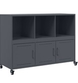 VidaXL Dressoir 100,5x39x72 cm koudgewalst staal antracietkleurig