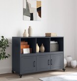 VidaXL Dressoir 100,5x39x72 cm koudgewalst staal antracietkleurig