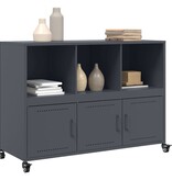 VidaXL Dressoir 100,5x39x72 cm koudgewalst staal antracietkleurig