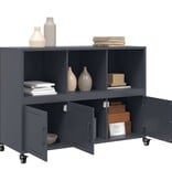VidaXL Dressoir 100,5x39x72 cm koudgewalst staal antracietkleurig
