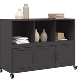 VidaXL Dressoir 100,5x39x72 cm koudgewalst staal zwart