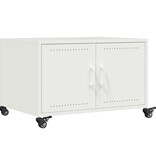 VidaXL Salontafel 68x50x43,5 cm koudgewalst staal wit