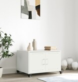 VidaXL Salontafel 68x50x43,5 cm koudgewalst staal wit