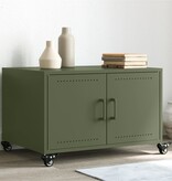 VidaXL Salontafel 68x50x43,5 cm koudgewalst staal olijfgroen