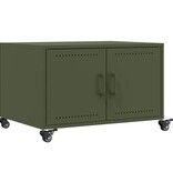 VidaXL Salontafel 68x50x43,5 cm koudgewalst staal olijfgroen