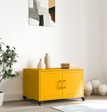 VidaXL Salontafel 68x50x43,5 cm koudgewalst staal mosterdgeel