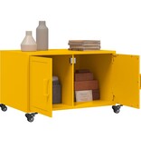 VidaXL Salontafel 68x50x43,5 cm koudgewalst staal mosterdgeel