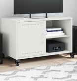 VidaXL Tv-meubel 68x39x43,5 cm koudgewalst staal wit