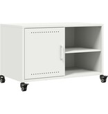VidaXL Tv-meubel 68x39x43,5 cm koudgewalst staal wit