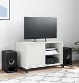VidaXL Tv-meubel 68x39x43,5 cm koudgewalst staal wit