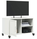 VidaXL Tv-meubel 68x39x43,5 cm koudgewalst staal wit