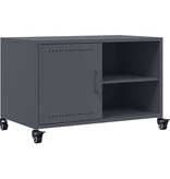 VidaXL Tv-meubel 68x39x43,5 cm koudgewalst staal antracietkleurig