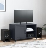 VidaXL Tv-meubel 68x39x43,5 cm koudgewalst staal antracietkleurig