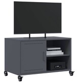 VidaXL Tv-meubel 68x39x43,5 cm koudgewalst staal antracietkleurig
