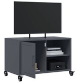 VidaXL Tv-meubel 68x39x43,5 cm koudgewalst staal antracietkleurig