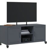 VidaXL Tv-meubel 100,5x39x43,5 cm koudgewalst staal antracietkleurig