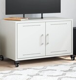 VidaXL Tv-meubel 68x39x43,5 cm koudgewalst staal wit