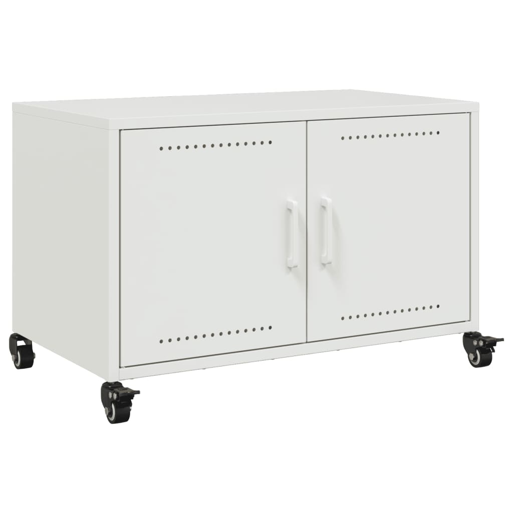 VidaXL Tv-meubel 68x39x43,5 cm koudgewalst staal wit
