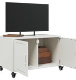 VidaXL Tv-meubel 68x39x43,5 cm koudgewalst staal wit