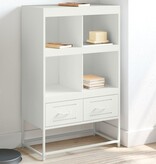 VidaXL Hoge kast 68,5x39x111,5 cm koudgewalst staal wit