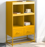 VidaXL Hoge kast 68,5x39x111,5 cm koudgewalst staal mosterdgeel