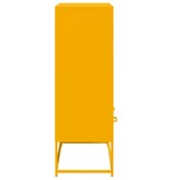 VidaXL Hoge kast 68,5x39x111,5 cm koudgewalst staal mosterdgeel