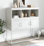 VidaXL Dressoir 100,5x39x107 cm koudgewalst staal wit