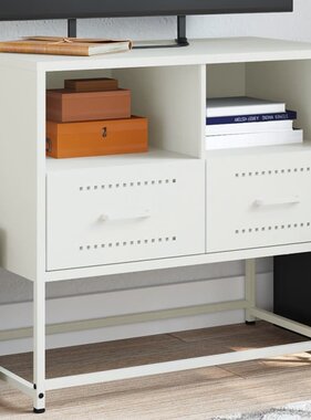 VidaXL Tv-meubel 68x39x60,5 cm staal wit