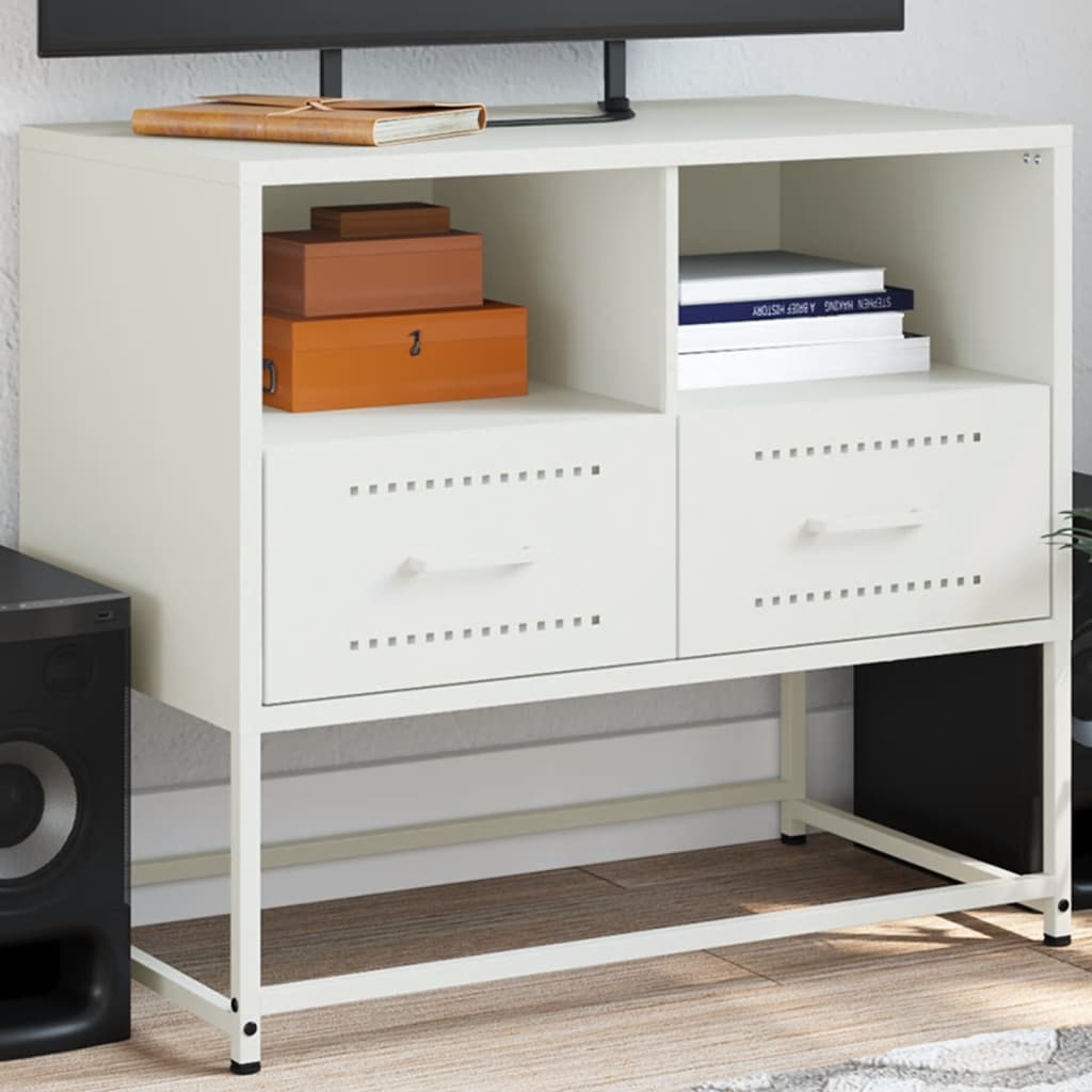 VidaXL Tv-meubel 68x39x60,5 cm staal wit