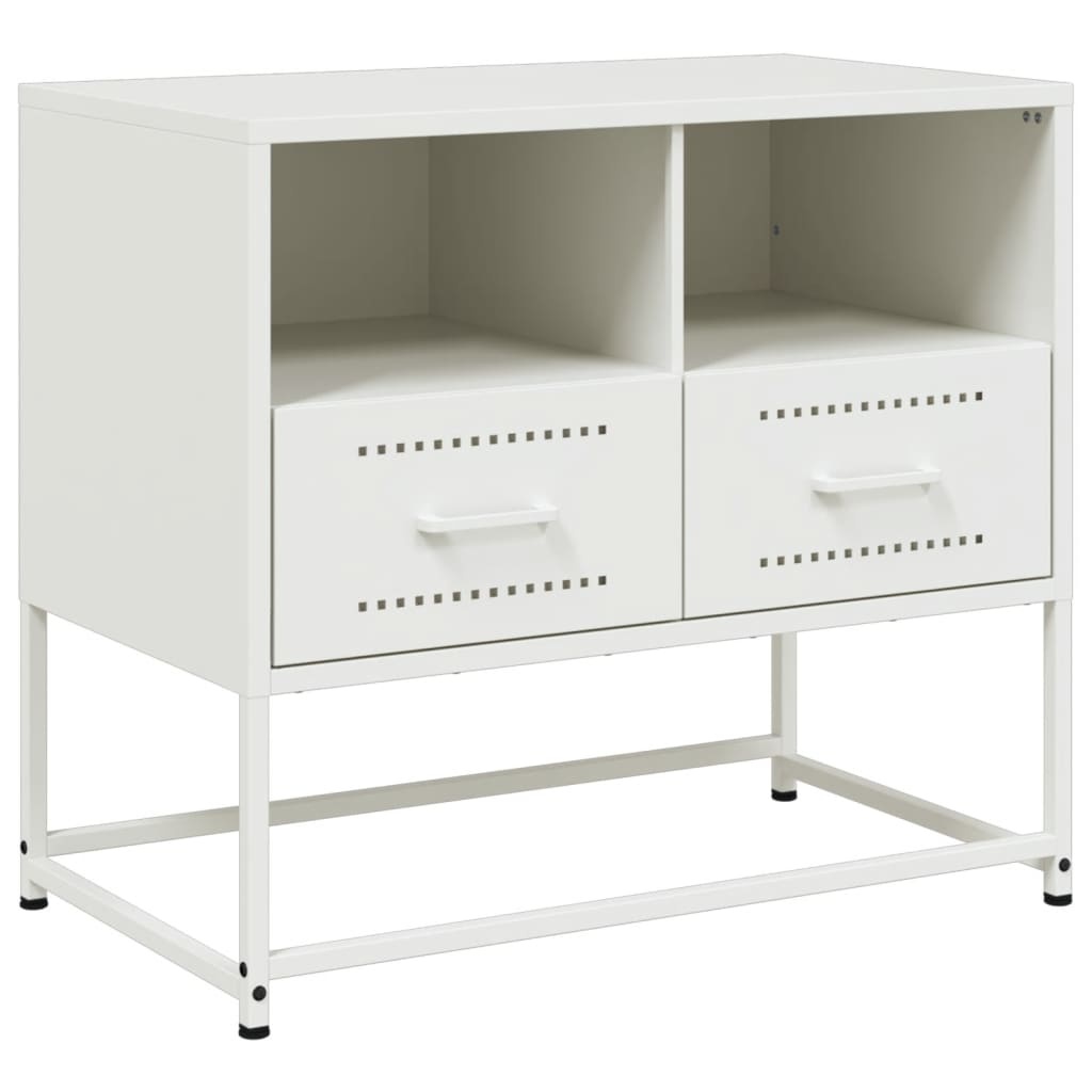 VidaXL Tv-meubel 68x39x60,5 cm staal wit