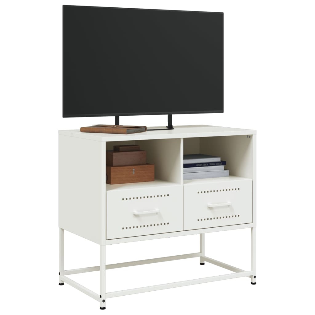 VidaXL Tv-meubel 68x39x60,5 cm staal wit