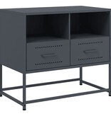 VidaXL Tv-meubel 68x39x60,5 cm staal antracietkleurig