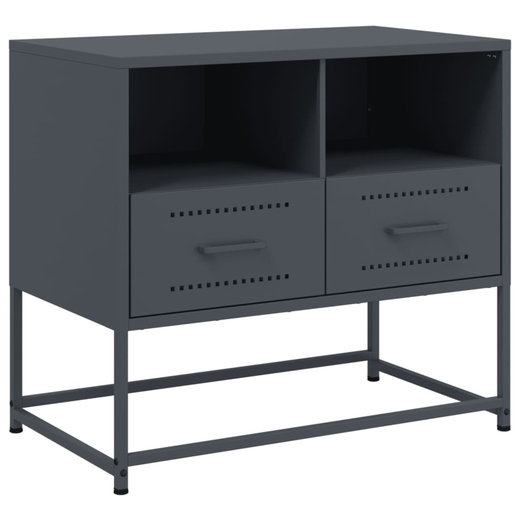 VidaXL Tv-meubel 68x39x60,5 cm staal antracietkleurig