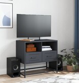VidaXL Tv-meubel 68x39x60,5 cm staal antracietkleurig