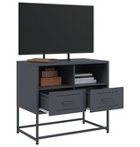 VidaXL Tv-meubel 68x39x60,5 cm staal antracietkleurig