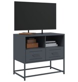 VidaXL Tv-meubel 68x39x60,5 cm staal antracietkleurig