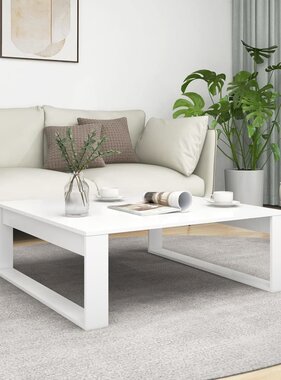 VidaXL Salontafel 100x100x35 cm bewerkt hout wit