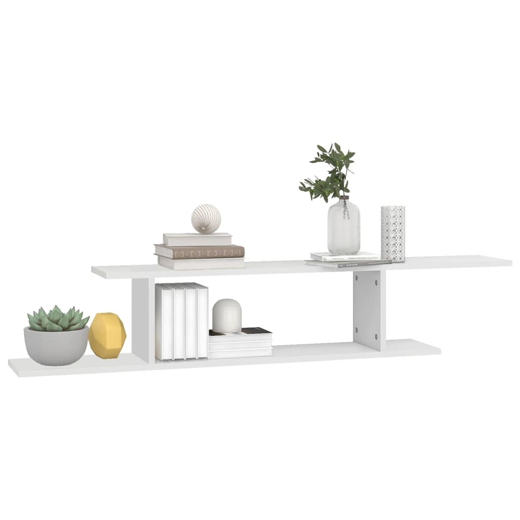 VidaXL Tv-wandschap 125x18x23 cm bewerkt hout wit