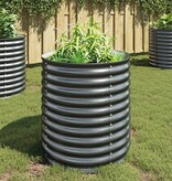 VidaXL Plantenbak verhoogd 80x80x81 cm gegalvaniseerd staal grijs