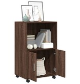 VidaXL Rolkast 55x40x91 cm bewerkt hout bruin eikenkleurig