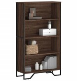 VidaXL Boekenkast 80x31x137,5 cm bewerkt hout bruin eikenkleur