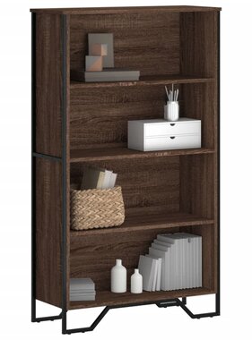 VidaXL Boekenkast 80x31x137,5 cm bewerkt hout bruin eikenkleur