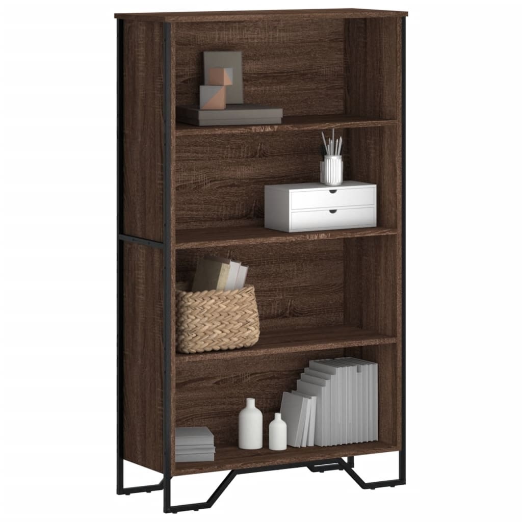 VidaXL Boekenkast 80x31x137,5 cm bewerkt hout bruin eikenkleur
