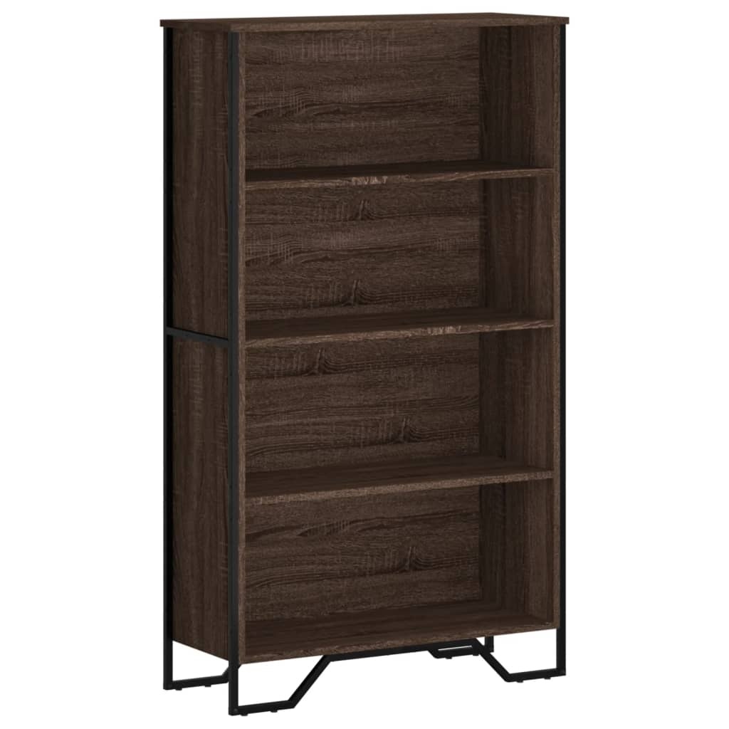 VidaXL Boekenkast 80x31x137,5 cm bewerkt hout bruin eikenkleur