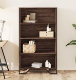 VidaXL Boekenkast 80x31x137,5 cm bewerkt hout bruin eikenkleur
