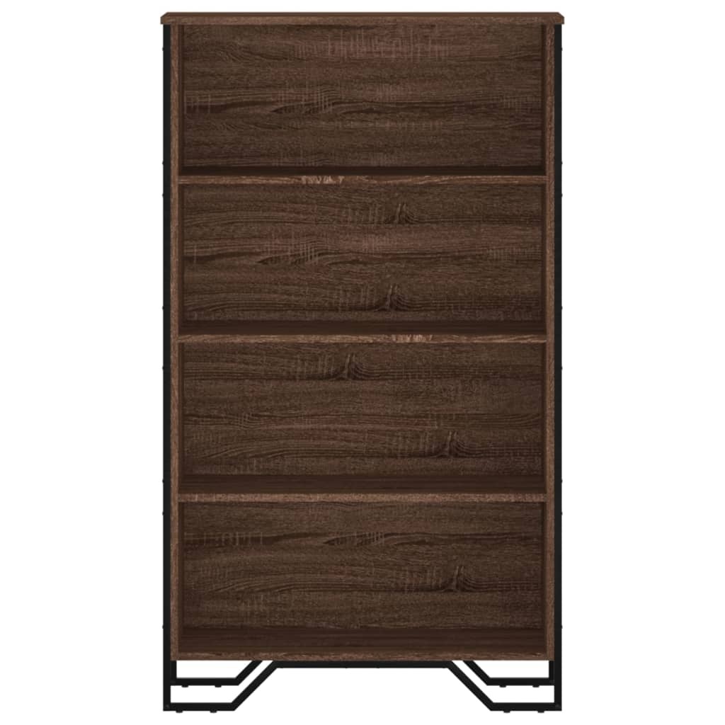 VidaXL Boekenkast 80x31x137,5 cm bewerkt hout bruin eikenkleur